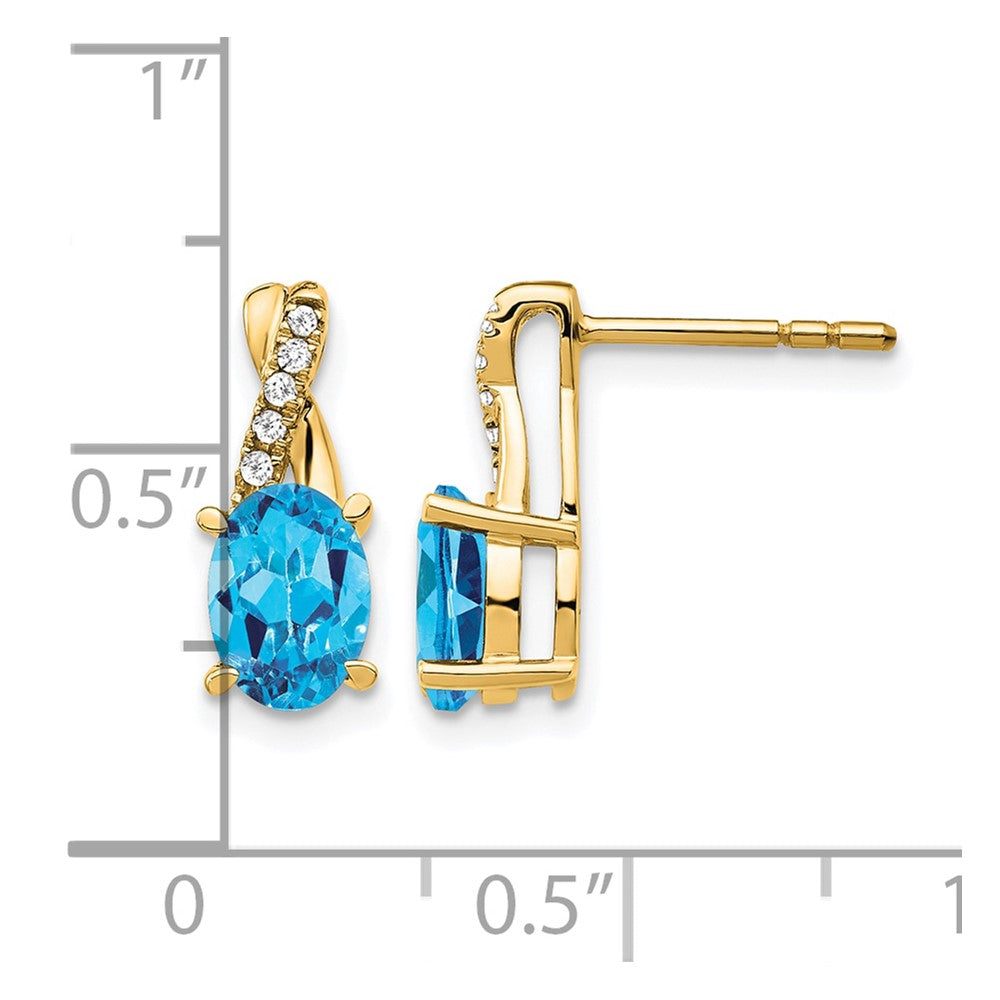 Gemstone and Diamond Earrings