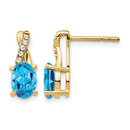 Gemstone and Diamond Earrings