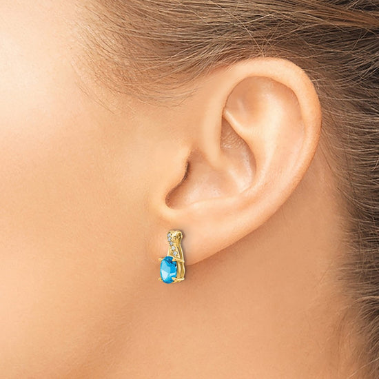 Gemstone and Diamond Earrings
