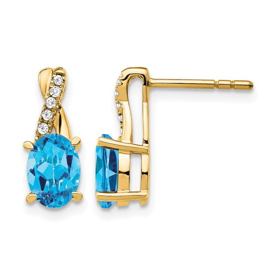 Gemstone and Diamond Earrings