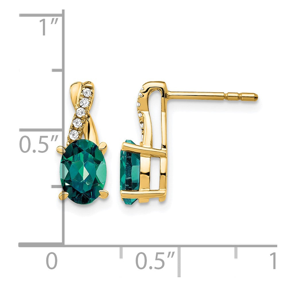Gemstone and Diamond Earrings
