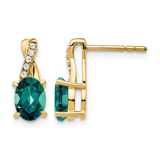 Gemstone and Diamond Earrings