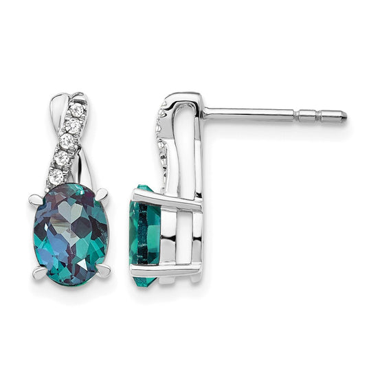 Gemstone and Diamond Earrings