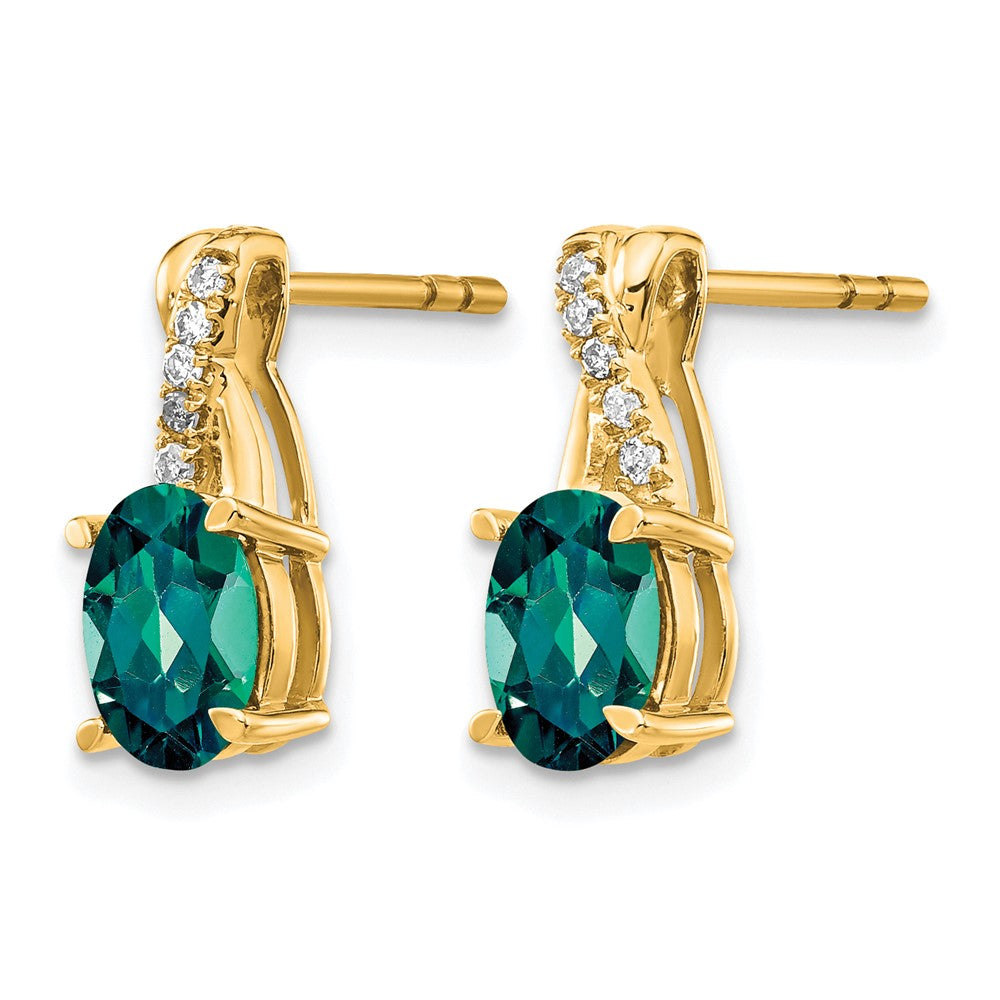 Gemstone and Diamond Earrings