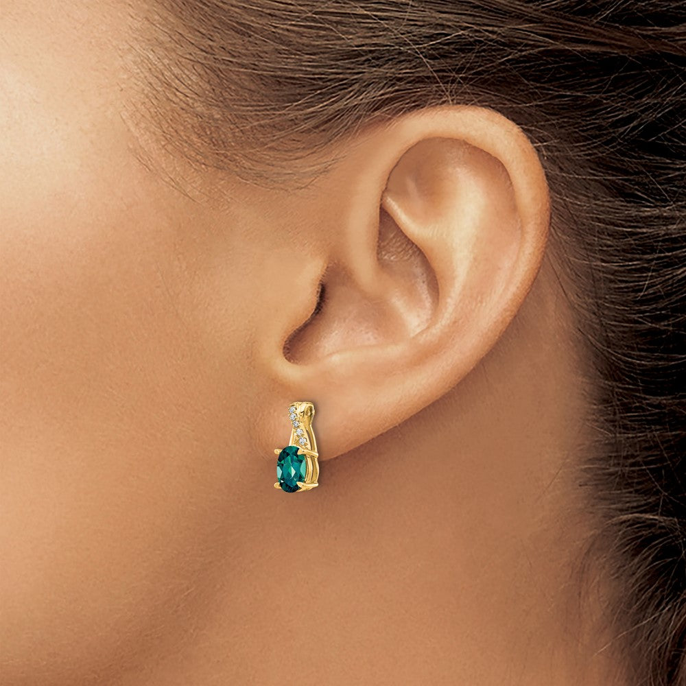 Gemstone and Diamond Earrings
