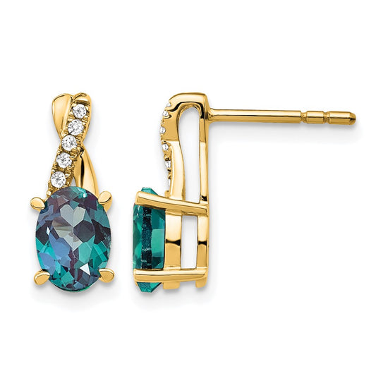 Gemstone and Diamond Earrings