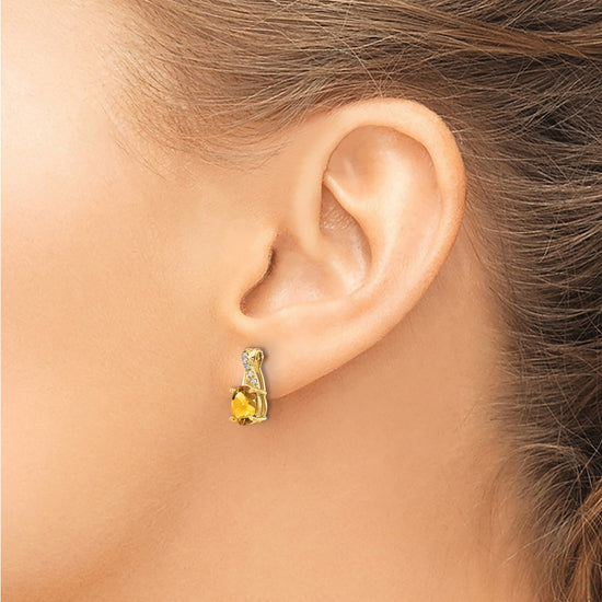 Gemstone and Diamond Earrings
