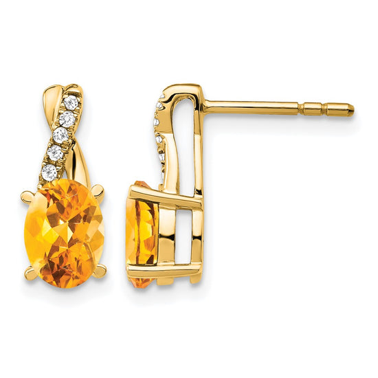 Gemstone and Diamond Earrings