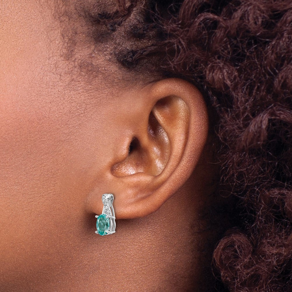 Gemstone and Diamond Earrings
