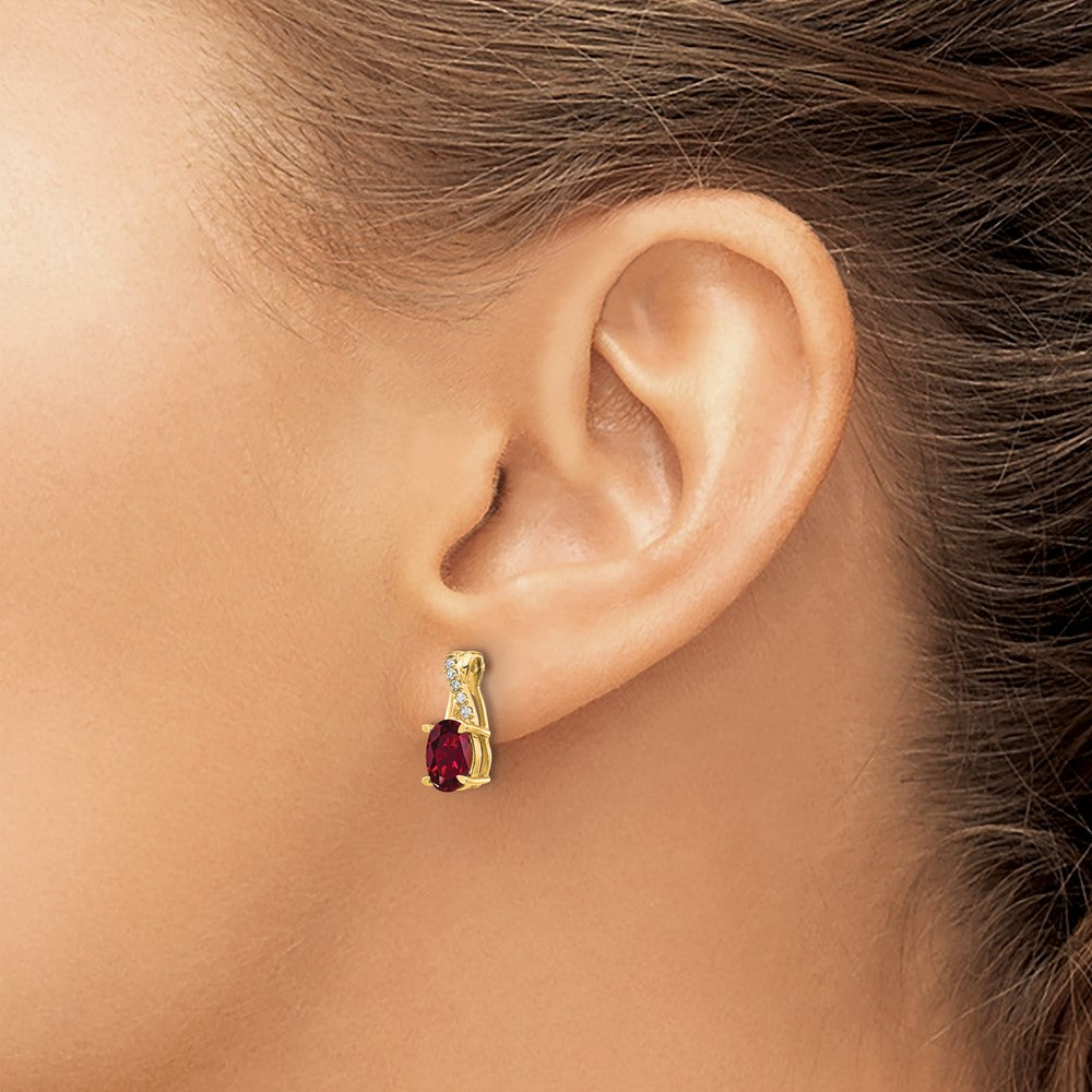 Gemstone and Diamond Earrings