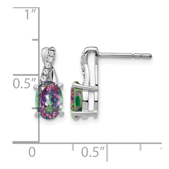 Gemstone and Diamond Earrings