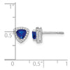 Trillion Gemstone and Diamond Halo Earrings