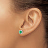 Cushion Gemstone and Diamond Halo Earrings