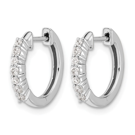 Gold Diamond Hinged Hoop Earrings