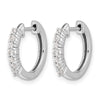 Gold Diamond Hinged Hoop Earrings