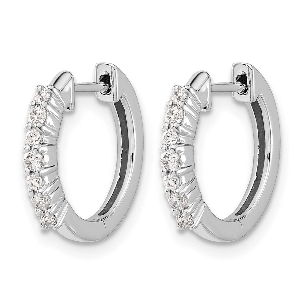 Gold Diamond Hinged Hoop Earrings