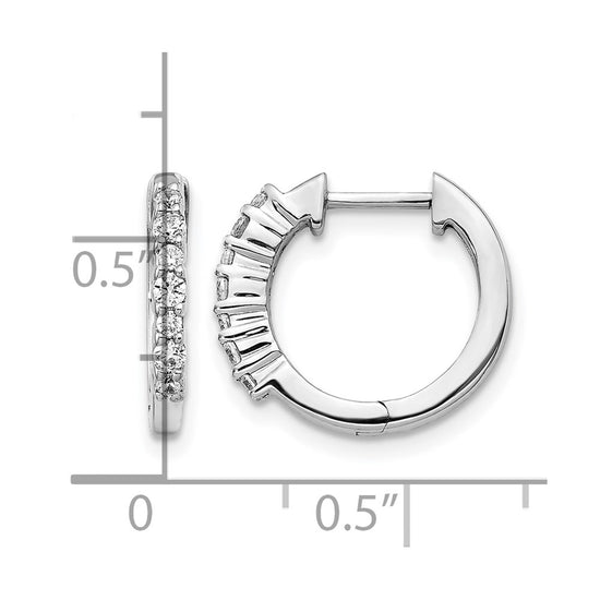 Gold Diamond Hinged Hoop Earrings
