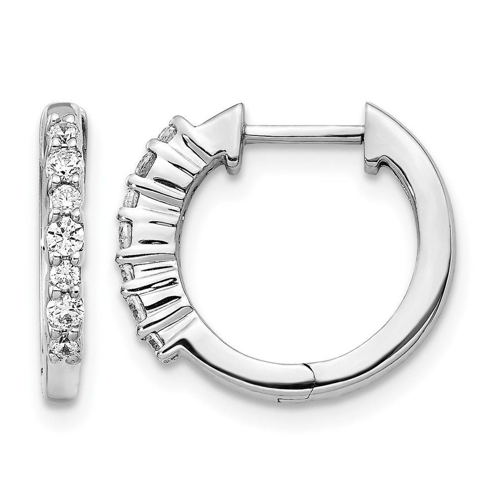 Gold Diamond Hinged Hoop Earrings