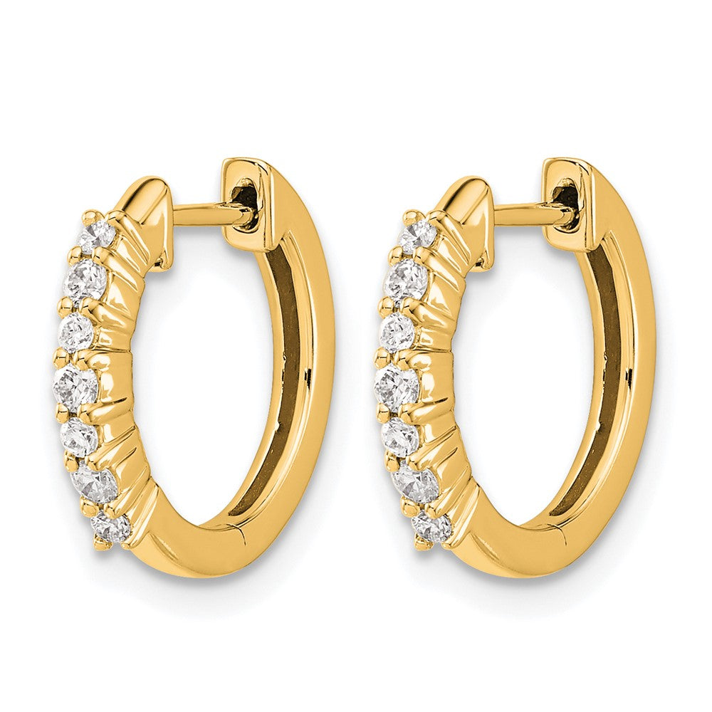 Gold Diamond Hinged Hoop Earrings