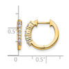 Gold Diamond Hinged Hoop Earrings