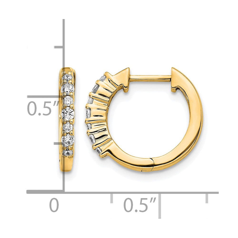 Gold Diamond Hinged Hoop Earrings