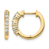 Gold Diamond Hinged Hoop Earrings