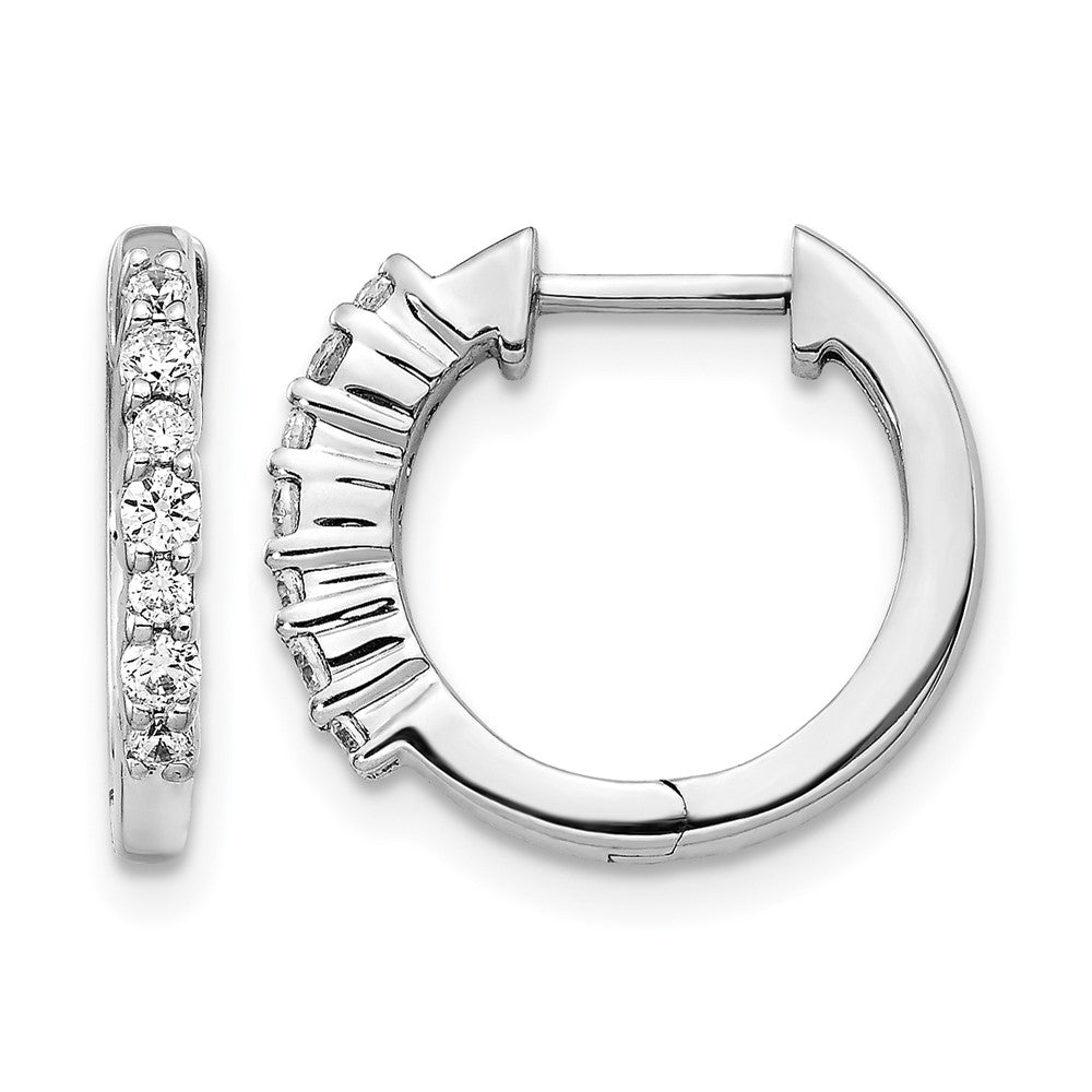 Gold Diamond Hinged Hoop Earrings