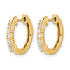Gold Diamond Hinged Hoop Earrings