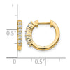 Gold Diamond Hinged Hoop Earrings