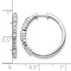 14k White Gold 1/2 carat Diamond Hinged Hoop Earrings
