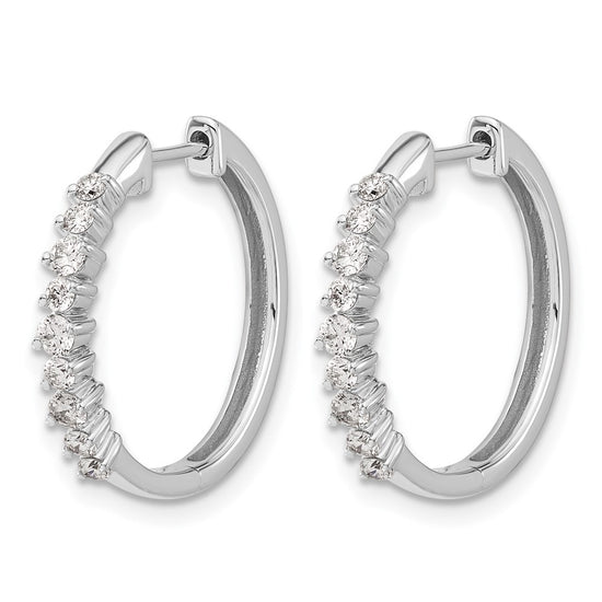 Diamond Hinged Hoop Earrings