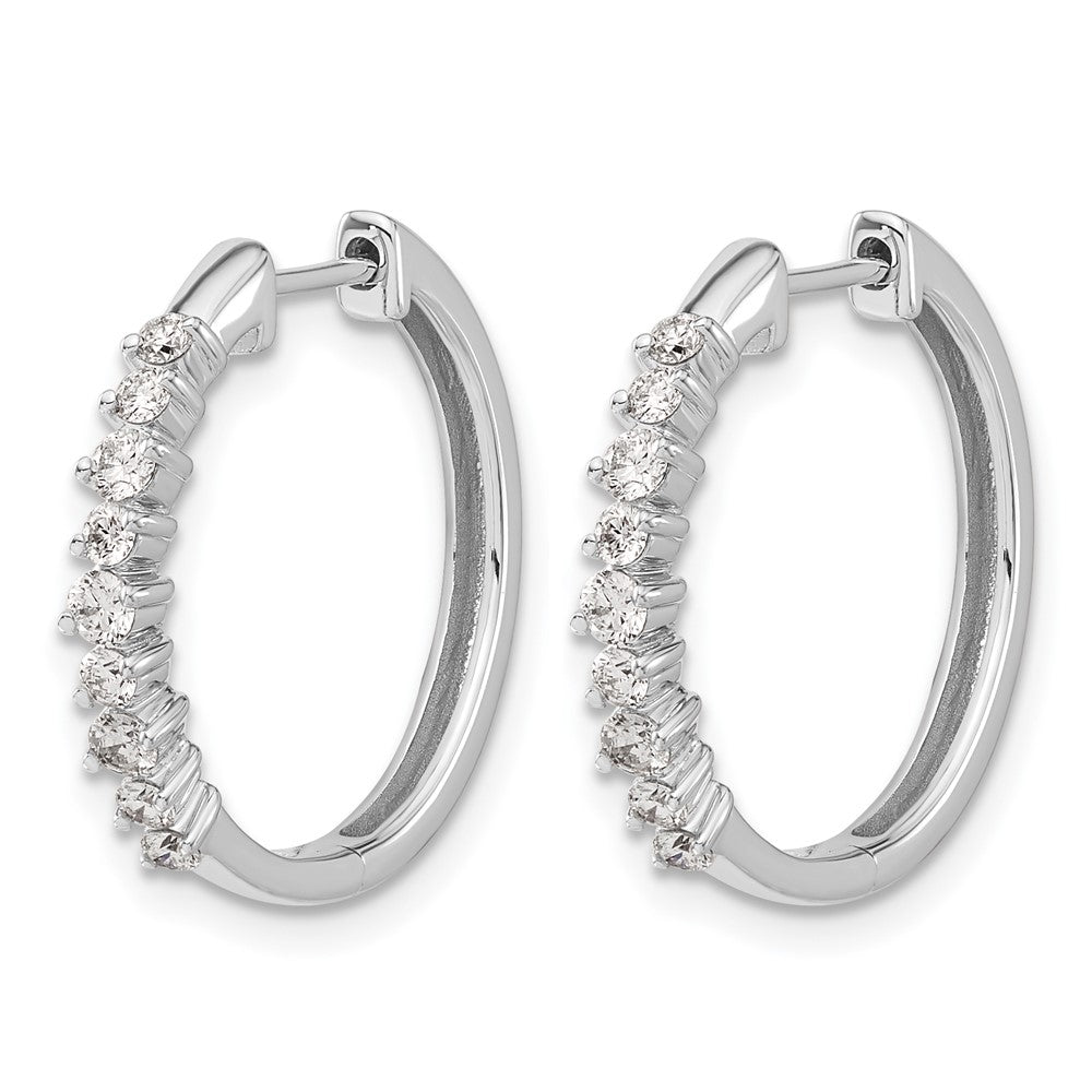 Diamond Hinged Hoop Earrings