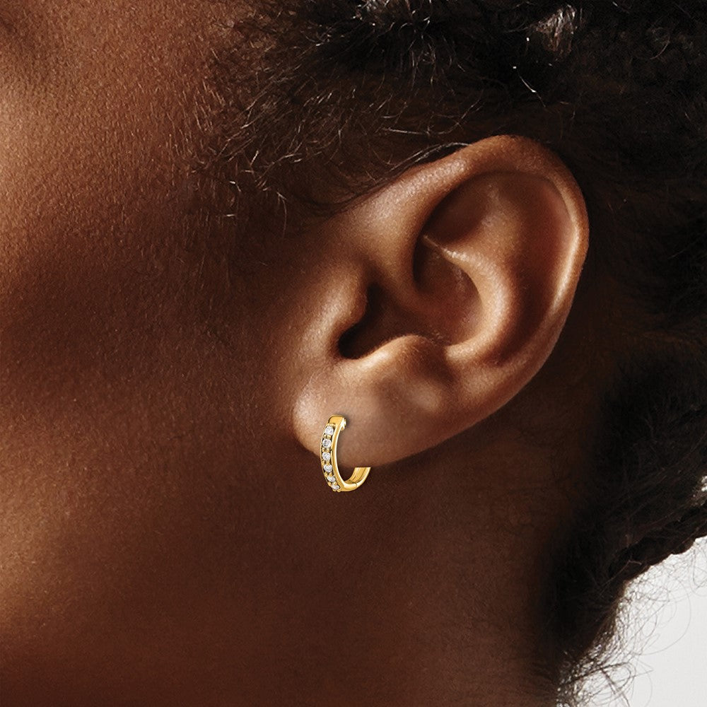 Diamond Hinged Hoop Earrings