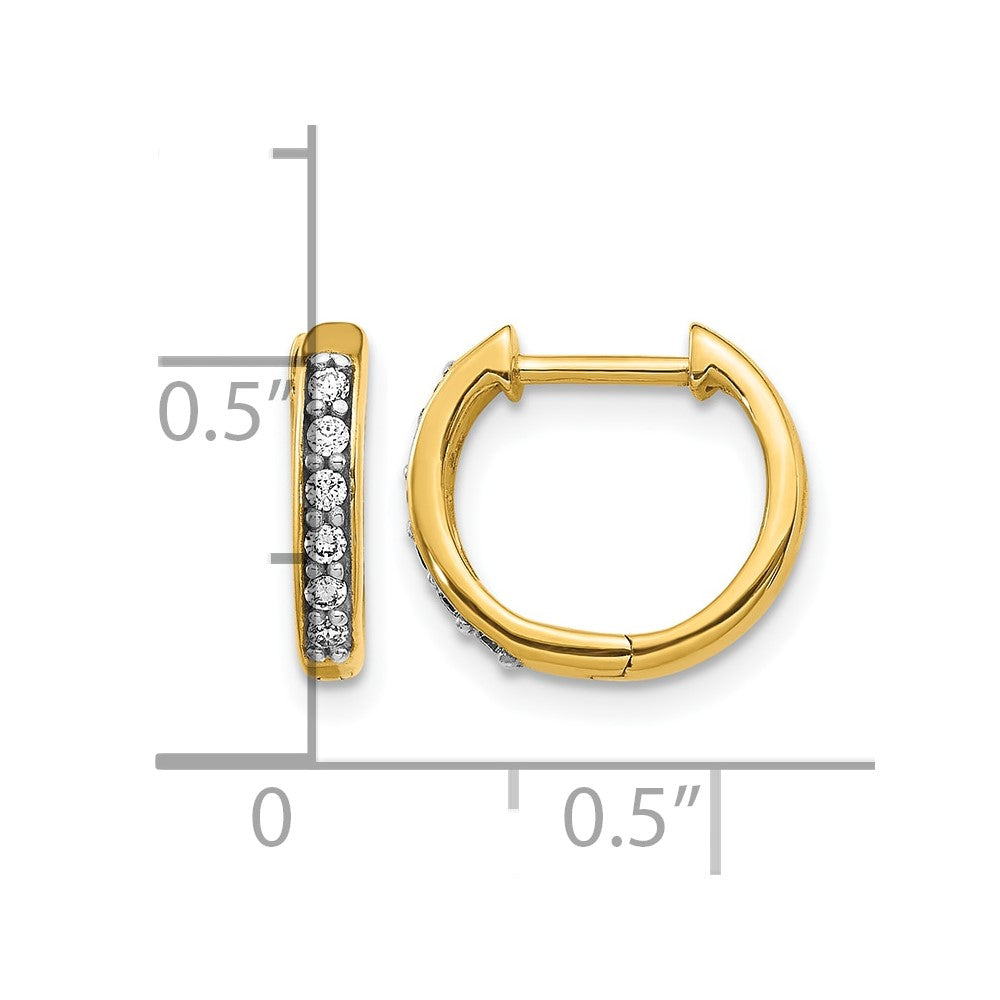 Diamond Hinged Hoop Earrings