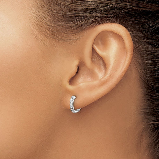 Diamond Hinged Hoop Earrings