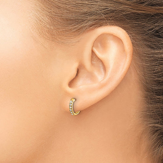 Diamond Hinged Hoop Earrings