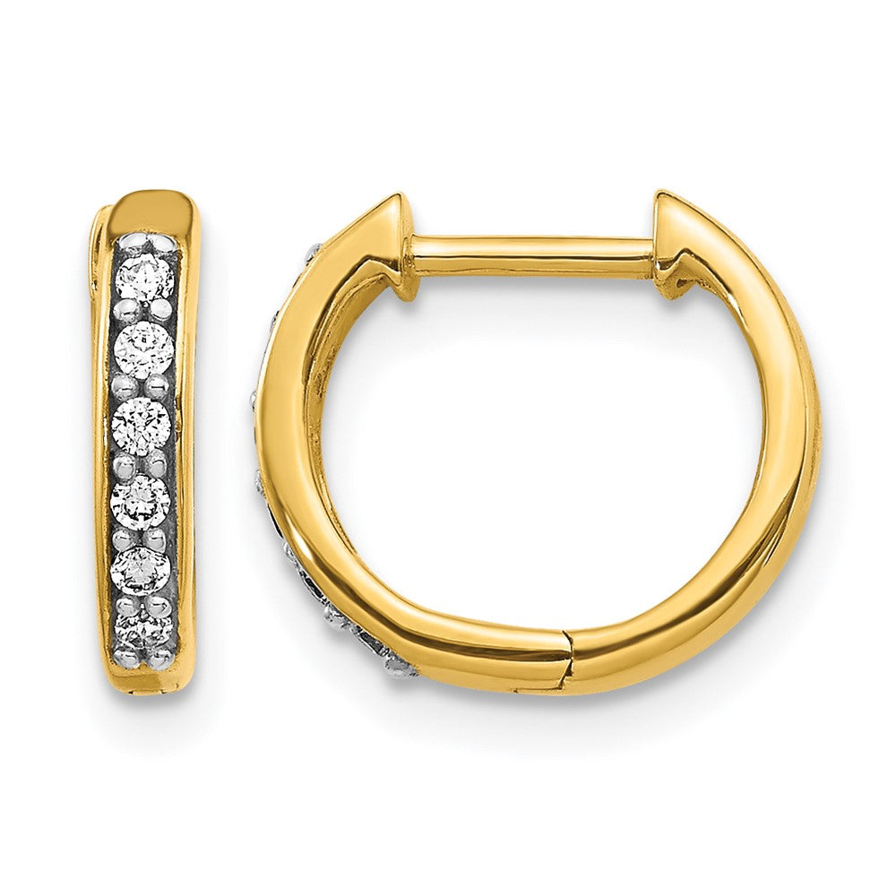 Diamond Hinged Hoop Earrings