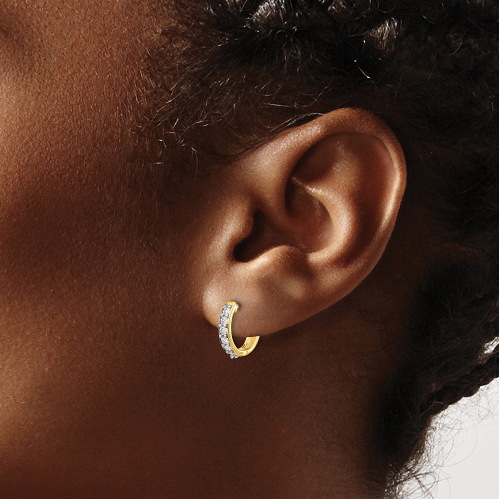 Diamond Hinged Hoop Earrings