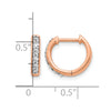 14k Rose Gold 1/4 carat Diamond Hinged Hoop Earrings