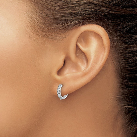 Diamond Hinged Hoop Earrings