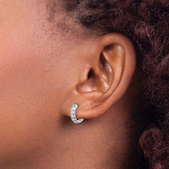 Diamond Hinged Hoop Earrings