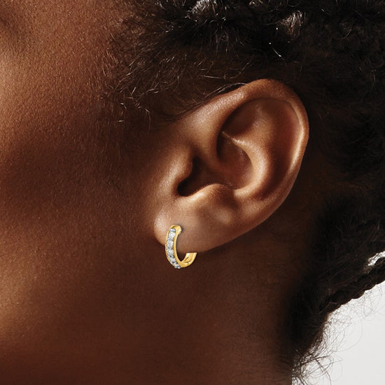 Diamond Hinged Hoop Earrings