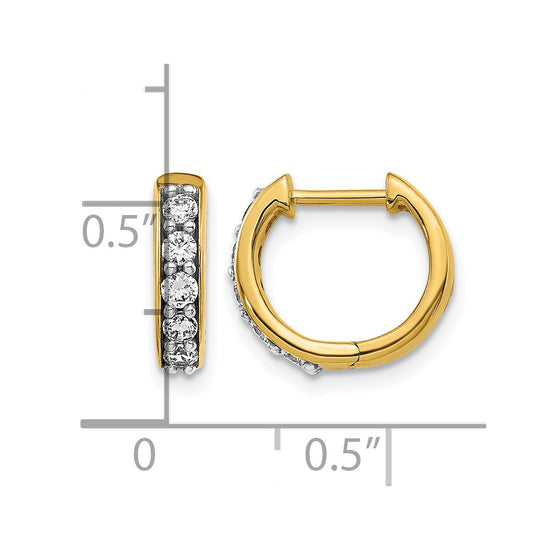Diamond Hinged Hoop Earrings