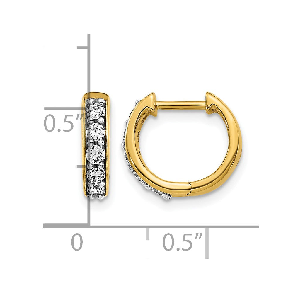 Diamond Hinged Hoop Earrings