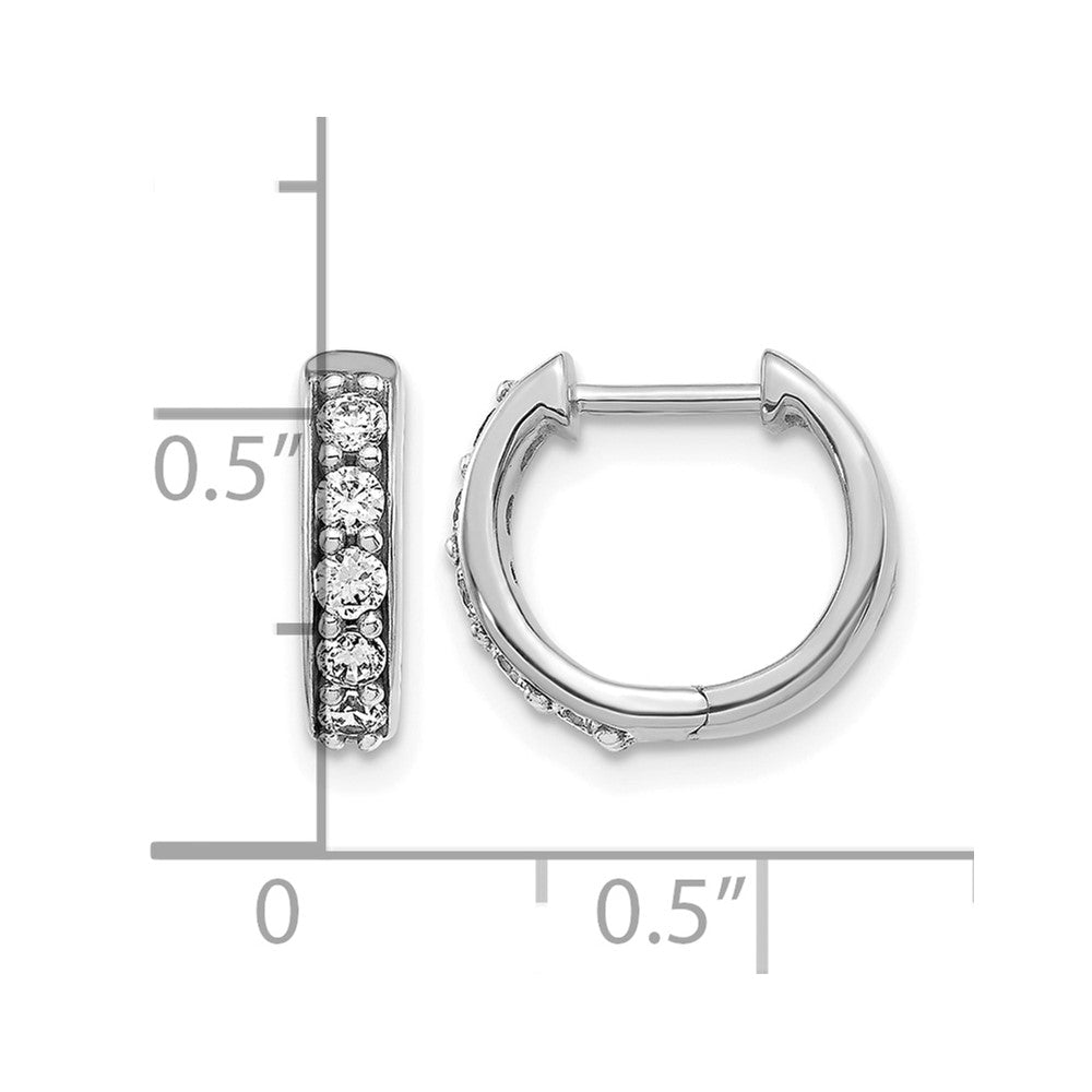Diamond Hinged Hoop Earrings