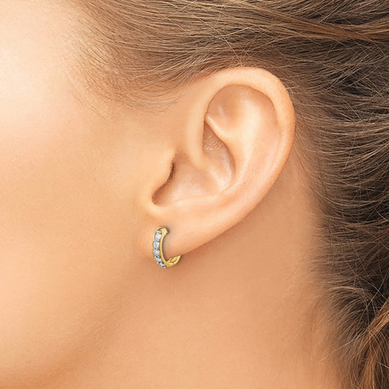 Diamond Hinged Hoop Earrings