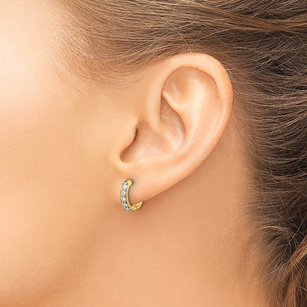 Diamond Hinged Hoop Earrings