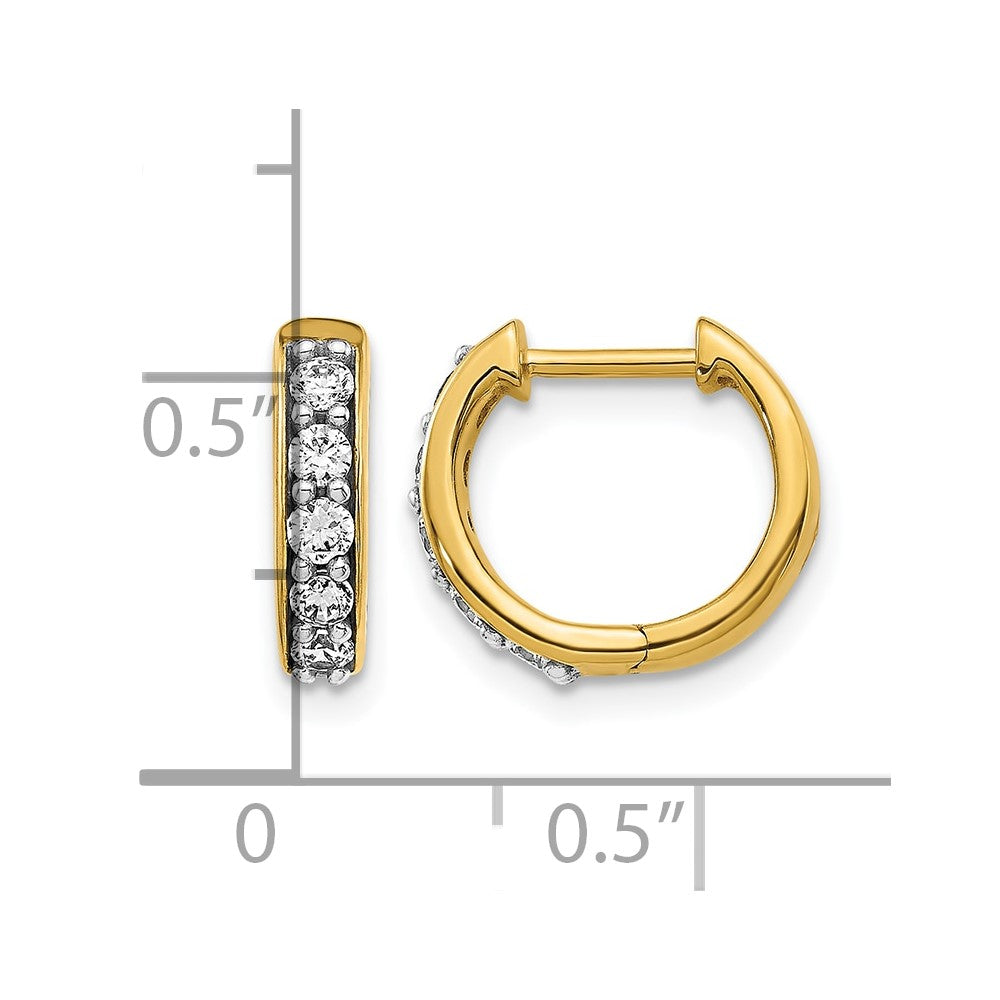 Diamond Hinged Hoop Earrings