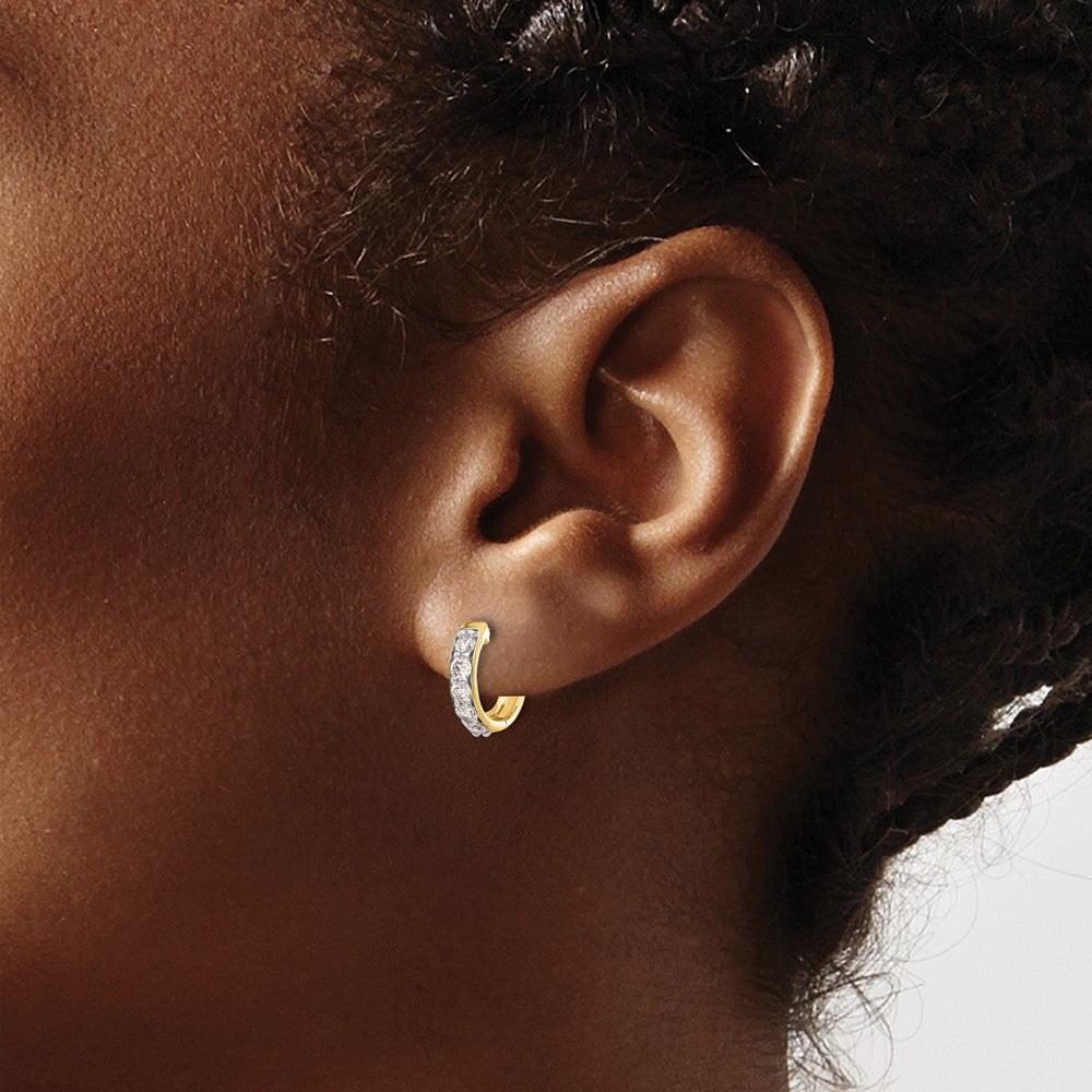 Diamond Hinged Hoop Earrings