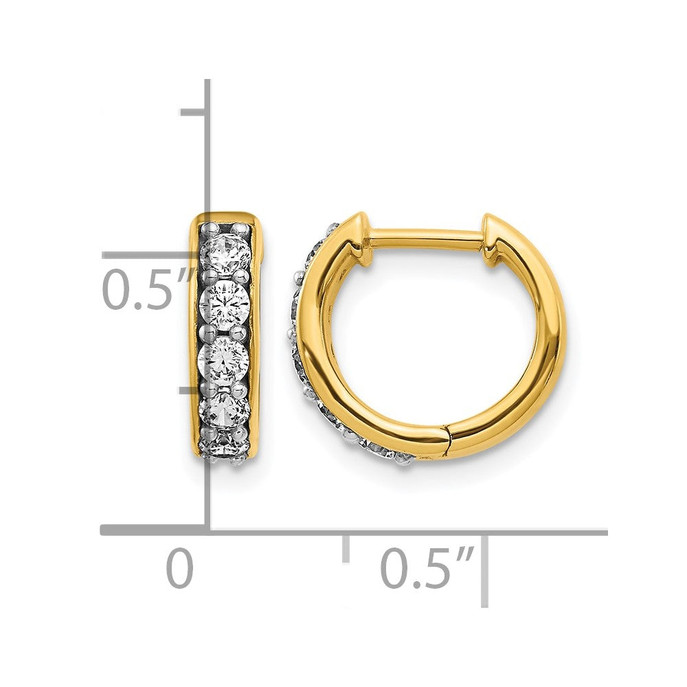 Diamond Hinged Hoop Earrings